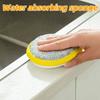 5pcs Dishwashing Sponge Non-stick Oil Brush Pot Dishwashing Cloth Sponge Wipe Double-sided Cleaning and Decontamination Magic Wipe