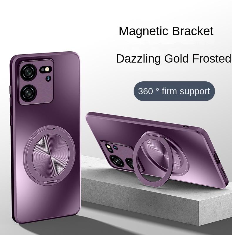 

Для Xiaomi Mi 13T Pro Чехол Жесткий Матовый С Кольцом Магнитный Защитный Чехол Для Xiaomi Mi 13 13Pro Mi13T Чехол Для Телефона For Mi 13T Pro фиолетовый
