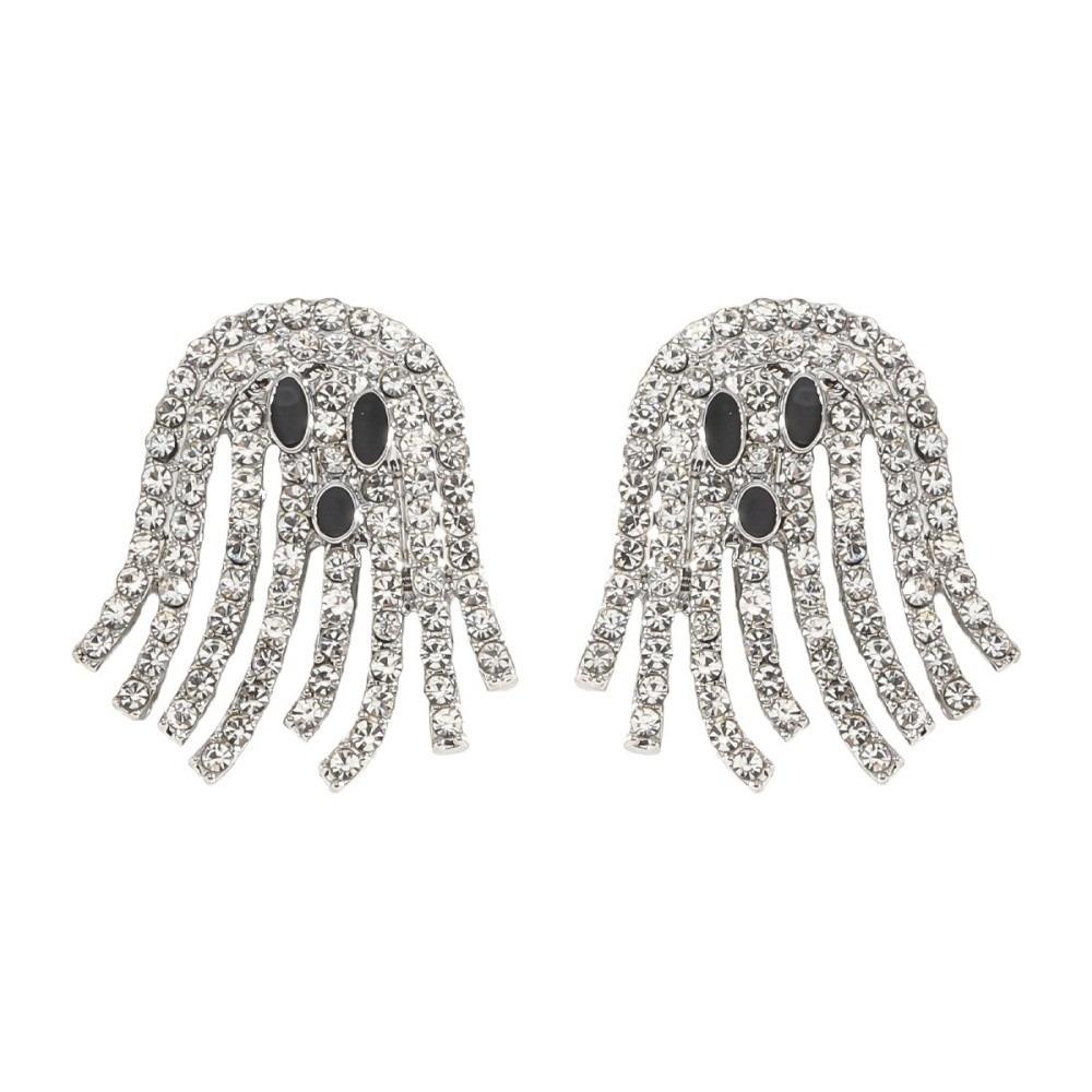 Tassel Ghost Earrings Sparkling Dangle Earrings Cute Halloween Earrings  Daily