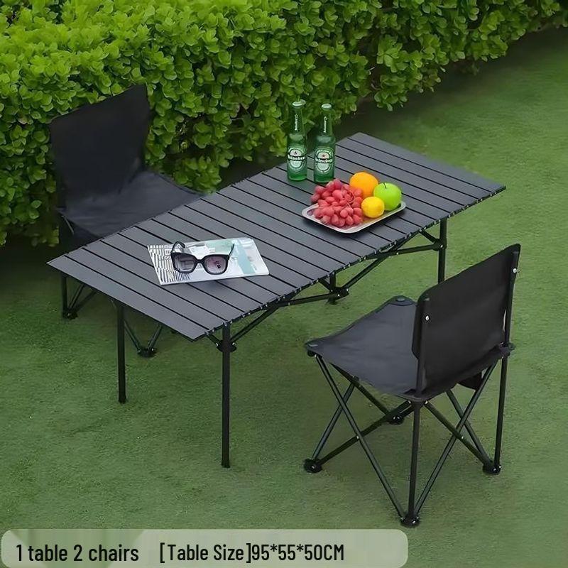 Sturdy Outdoor Folding Table and Chairs Set for Camping, Picnic, and BBQ