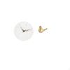 Silent Wall Clock Art for Home Kitchen Office Study Room with Golden Birds Figurine Statue Bird
