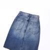 European & American Women's High-Waist Denim Midi Skirt with Slit Design for Summer 