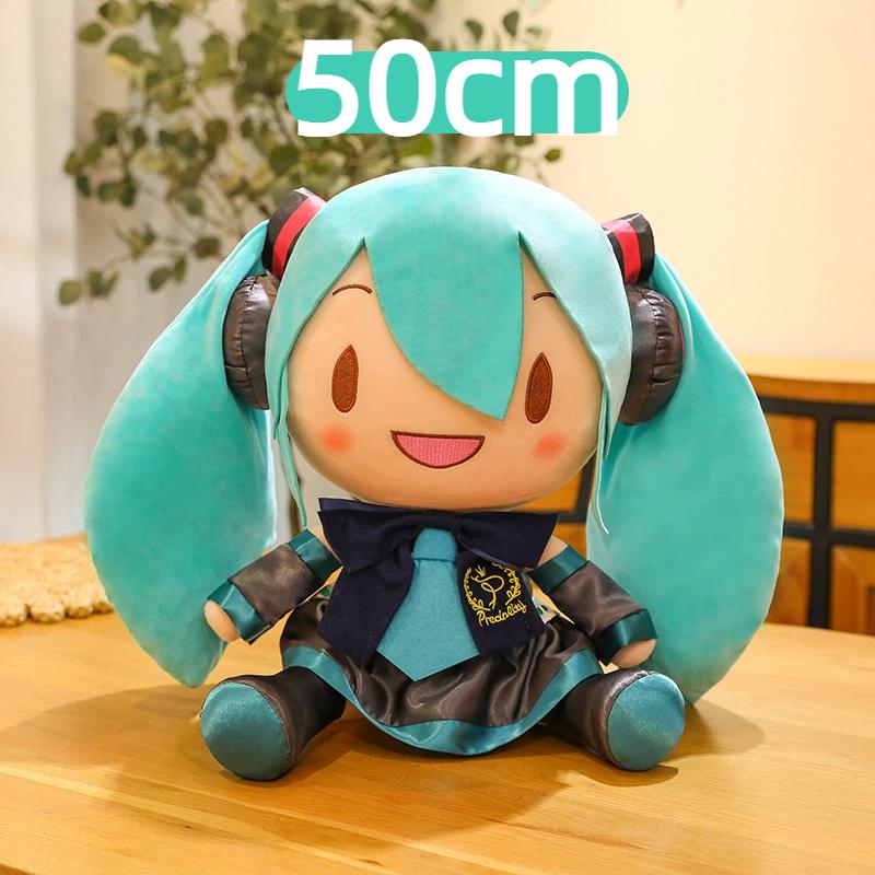 35/50cm Cartoon Hatsune Miku Doll Toy Anime Sakura Miku Snow Miku Kawaii Sitting Posture Fufu Children Fans Birthday Gift