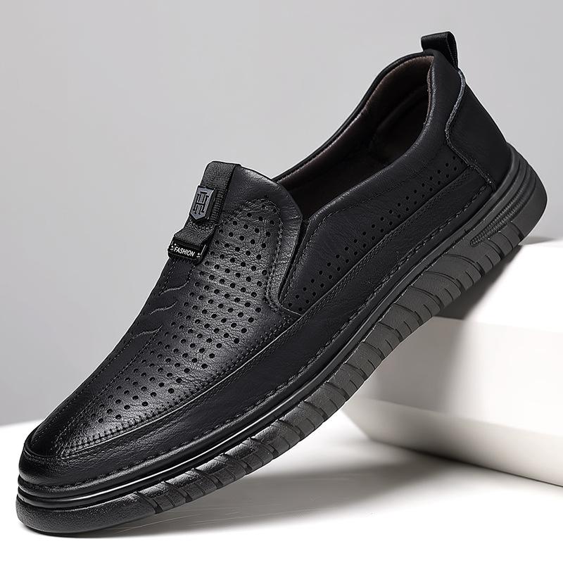 Herren Lederschuhe Sommer neu atmungsaktiv Rindflechse weiche Sohle Herrenschuhe täglich vielseitig Freizeitschuhe