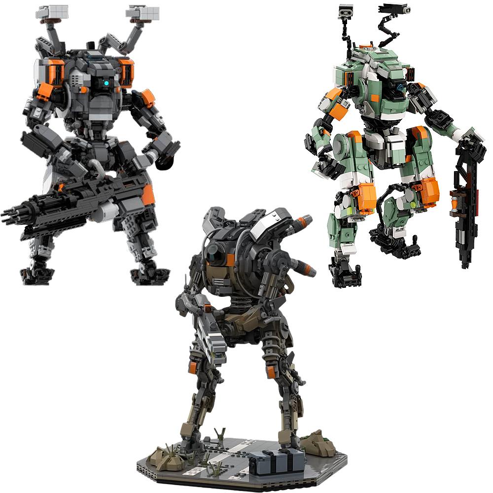 Gobricks BT-7274 Titan Classe Vanguard Mattoncini Gioco Titanfall 2 FS-1041 Titan Blocchi da Costruzione NORTHSTAR Titan Mattoncini Giocattolo Regalo Bambino