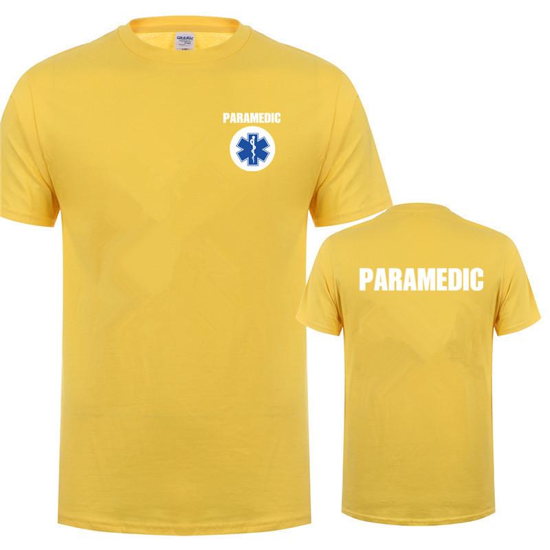 Paramedic T Shirt Summer Unisex Cotton Short Sleeve Emergency Medical Services Tshirts Unisexs Clothing Tops OT005
