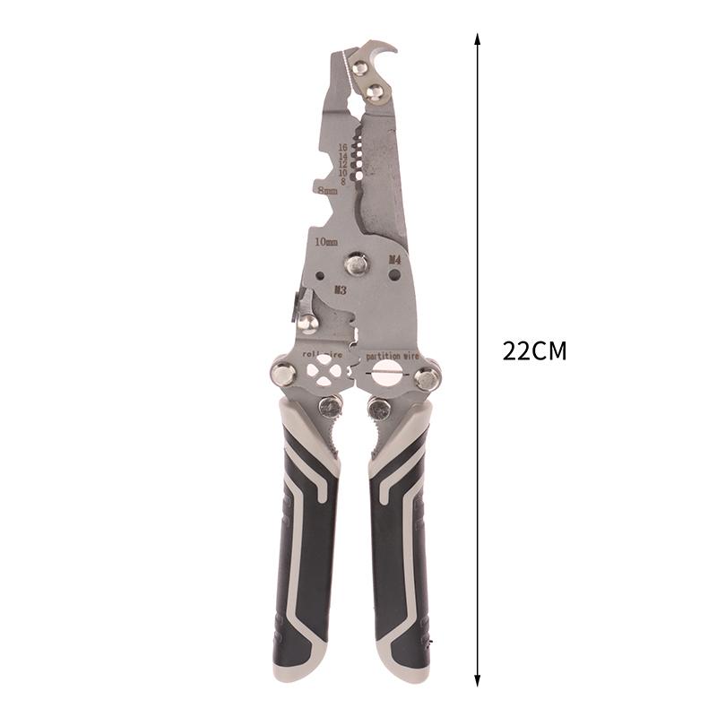 1Pc 18 In 1 Crimper Cable Cutter Pliers Foldable Wire Stripper Upgraded Multifunctional For Wire Stripping Shearing Cutting Tool