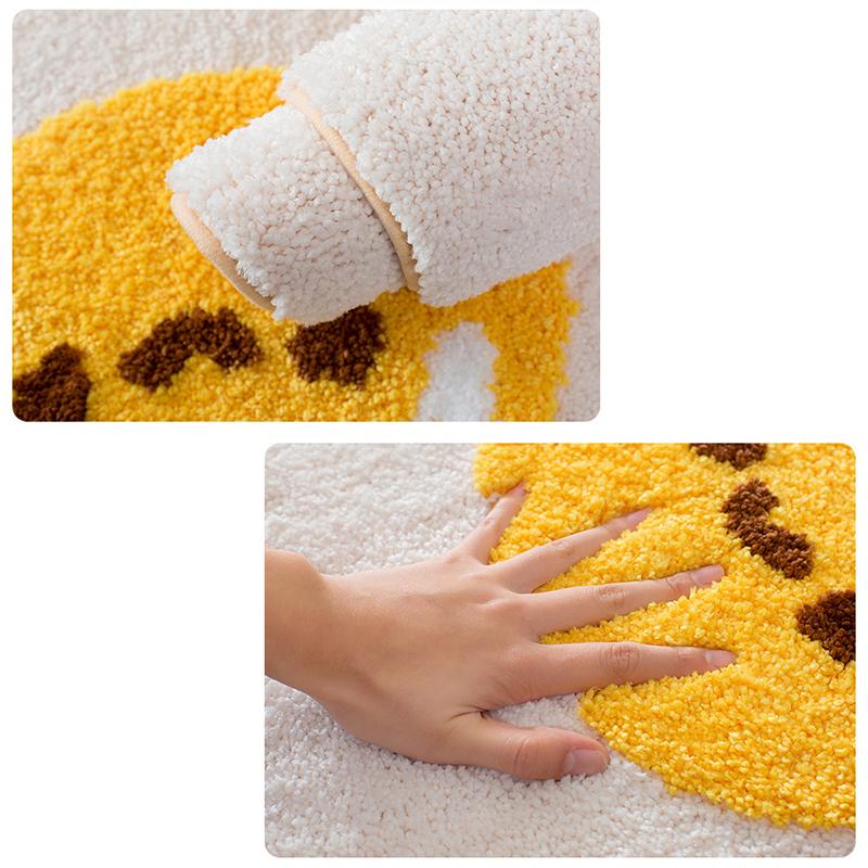 Interesting Yolk Bath Mat Egg Carpet Water Uptake Rug Non-Slip Doormat For Home Living Room Entrance Door Mat Floor Kitchen Bed