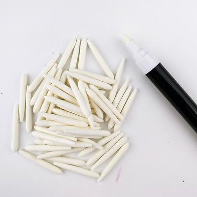10/20 ks Náhradní náplně pro akrylový popisovač, bílý popisovač na tabuli, štětcové hroty pro DIY uměleckou malbu, školní papírnictví