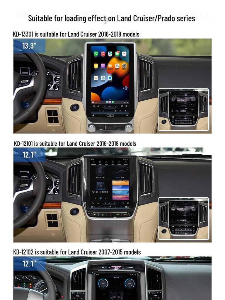 Compatible CarPlay for Toyota Land Cruiser (2016-2020) Android Navigation System