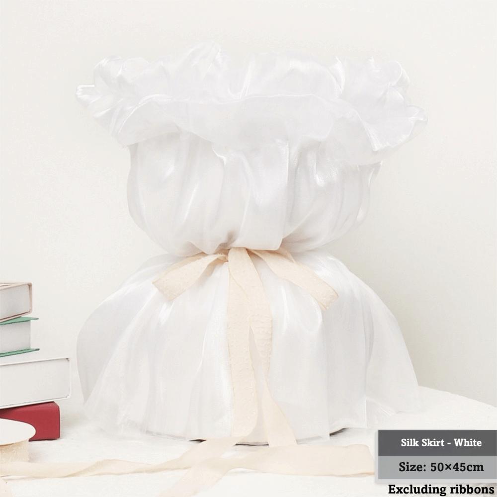50×45 Cm Flower Wrapping Paper Silk Tulle Elastic Trim Bouquet Wrapping Paper Pearl Silk Floral Yarn Silk Flower Wrapping Paper