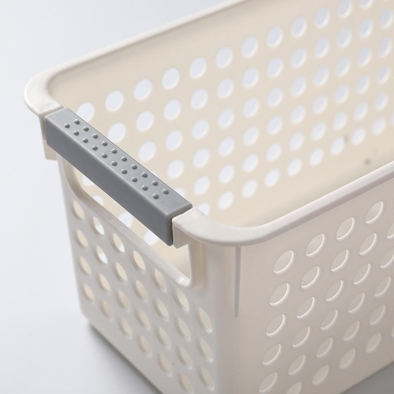 Kitchen storage basket Plastic snack storage basket Square bathroom storage basket Small basket Cosmetics storage box Desktop