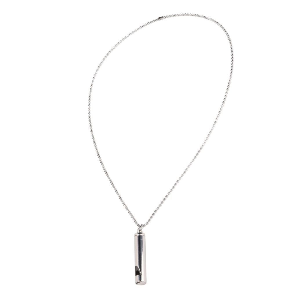 Stress Anxiety Relief Breathing Necklace Stainless Steel Meditation Whistle Necklace for Men Women