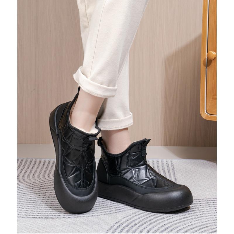 2025 Winter New Fashion Platform Women's Cotton Shoes Thickened Snow Boots Casual Non-Slip Waterproof Cotton Boots