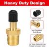 1/4 1/8 NPT Brass Air Compressor Fill Valve Automobile Tire Valve Core Inflator Connector With Black Plastic Cap For Tanks
