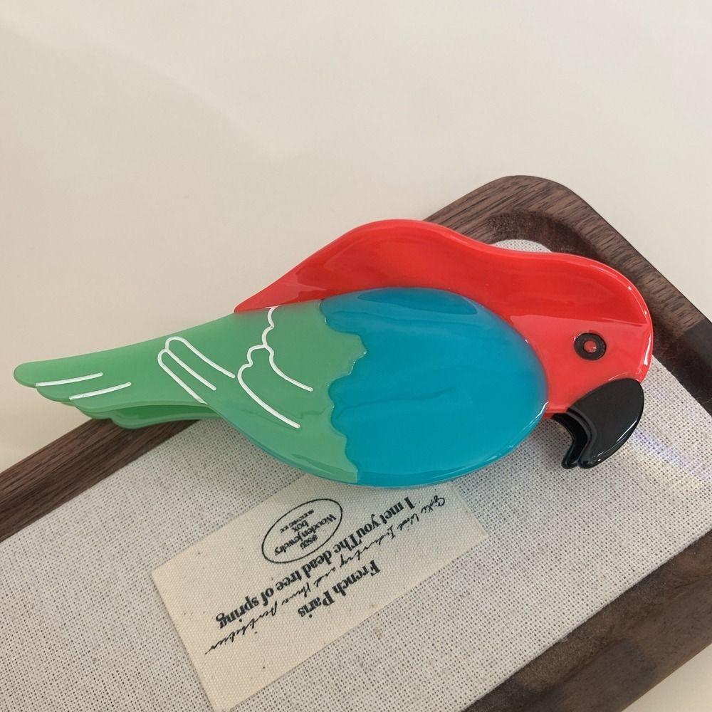Acetic Acid Animal Hair Clip Parrot Shark Clip Cute Acetate Hair Claw  Female