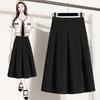 DIMANAF Plus Size Autumn 2025 Skirts Women Loose Skirt A-Line Fashion Maxi Pleated Skirts