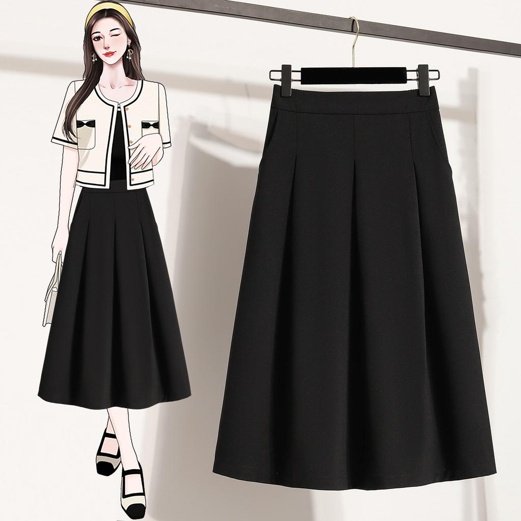 DIMANAF Plus Size Autumn 2025 Skirts Women Loose Skirt A-Line Fashion Maxi Pleated Skirts