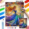 Stained Glass Aurora Oil Art Painting Kit Home Wall Decor Handmade Gift For Princess Fans Bedroom Aesthetic Wall Art Crafting