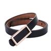 Leather Women Belt With Simple Smooth Buckle For Casual Pants And Office Wear