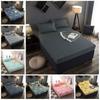 Elegant Multi-color Floral Fitted Sheet Set With Soft Breathable Fabric And Pillowcases