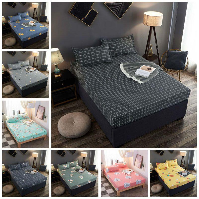 Elegant Multi-color Floral Fitted Sheet Set With Soft Breathable Fabric And Pillowcases