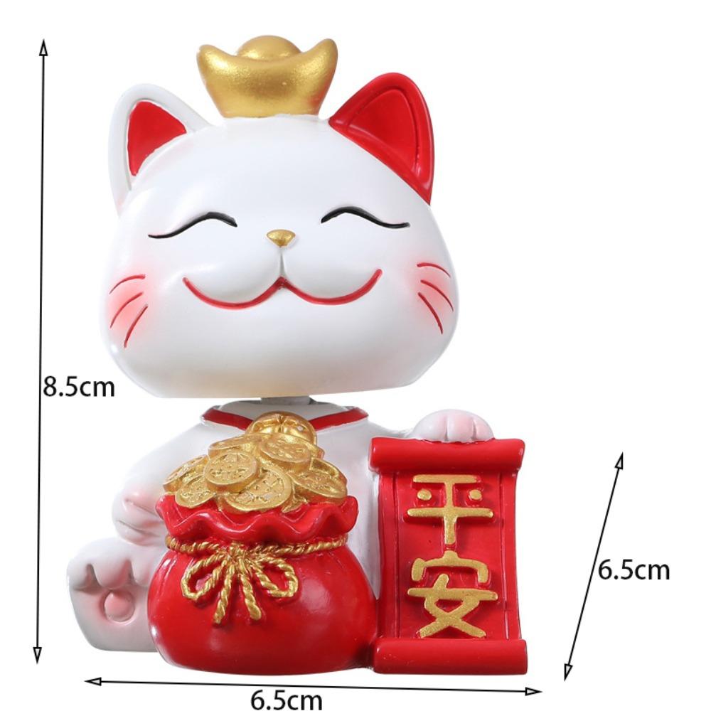 Japanese Lucky Cat Figurines Creative Car Ornaments Gifts Auto Interior Ornament  Office
