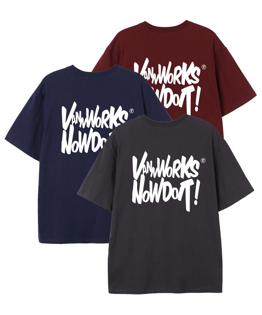 VANNWORKS Now Doit Oversized Short Sleeve T-Shirt (Vs0119) Burgundy
