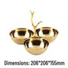 Modern Chinese Three-Tier Fruit Bowl with Branch Handle - Elegant Snack and Dried Fruit Display