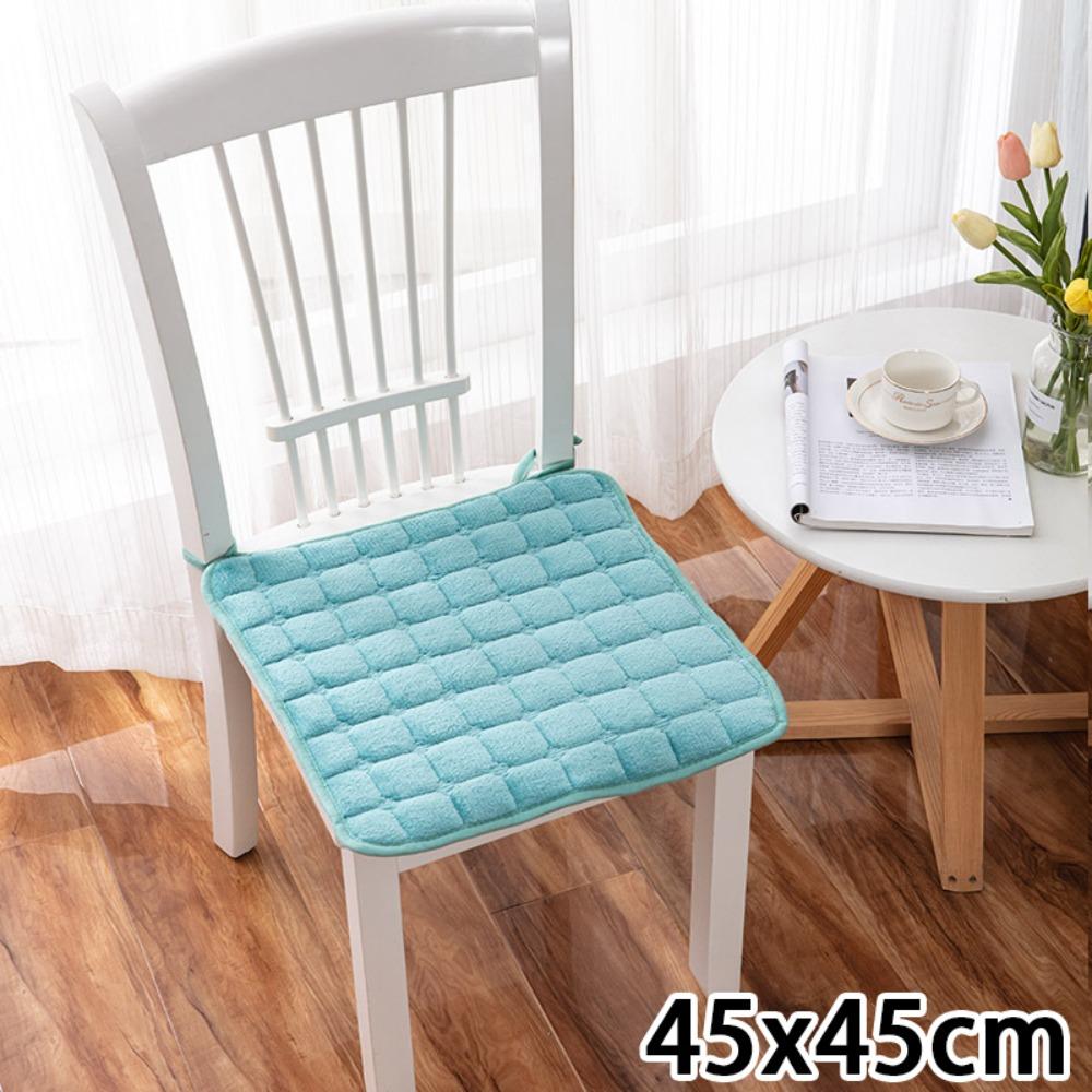 Durable 45x45cm Seat Cushion Flannel Non Slip Car Seat Pad Square Plus Velvet Student Chair Pad Office Home Decor