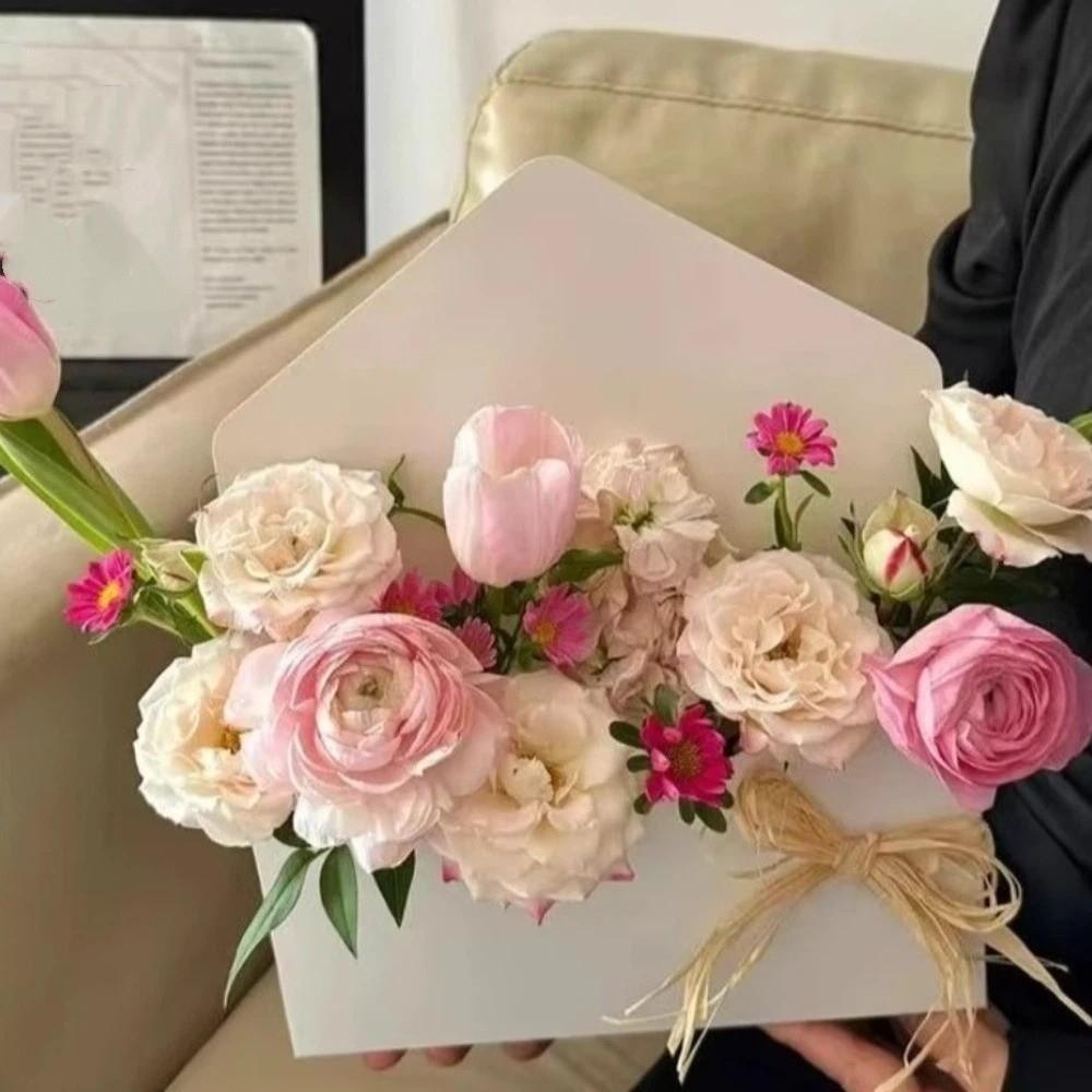 10 Pcs Hand-Folded Envelope Flower Box Romantic Flower Arrangement Box Floral Gift Box Party Decor