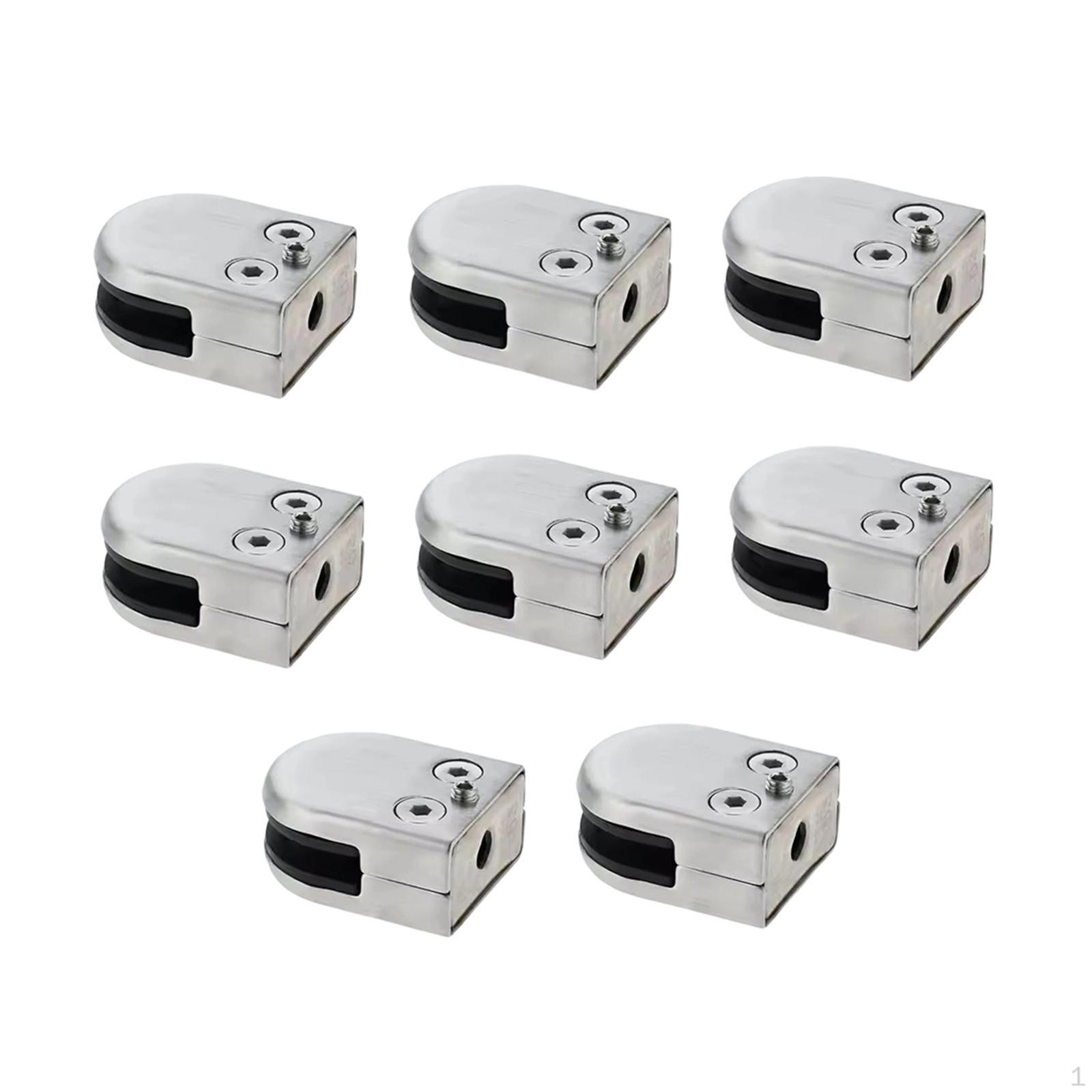

Glass Clamp Handrail Bracket Stainless Steel Clip No Required for Stair Railings, Balconies, Curved