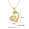 Women Fashion Love Full Diamond Hollow Pendant Personalized Peach Heart Butterfly Necklace Jewelry Classic Accessories Gifts
