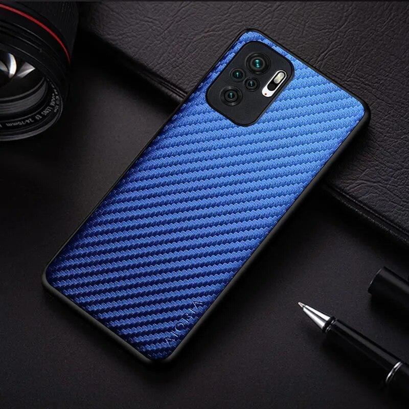 

Чехол для телефона с текстурой углеродного волокна для Xiaomi Poco M5S M5, модный дизайн, мягкая задняя крышка для Xiaomi Poco M5 M5s, чехол Poco M5S синий