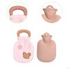 Water Bottle Hand Warmer Convenient Cartoon Portable Bag with Plush Cover for Bedroom