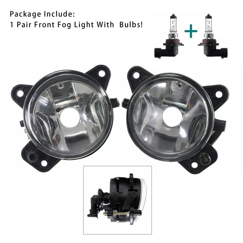 Artudatech Pair Front Bumper Driving Fog Light With Bulbs For VW Polo 9N 2005-2009 Car Accessories