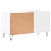 Record Cabinet White 85 x 38 x 48 cm Engineered Wood