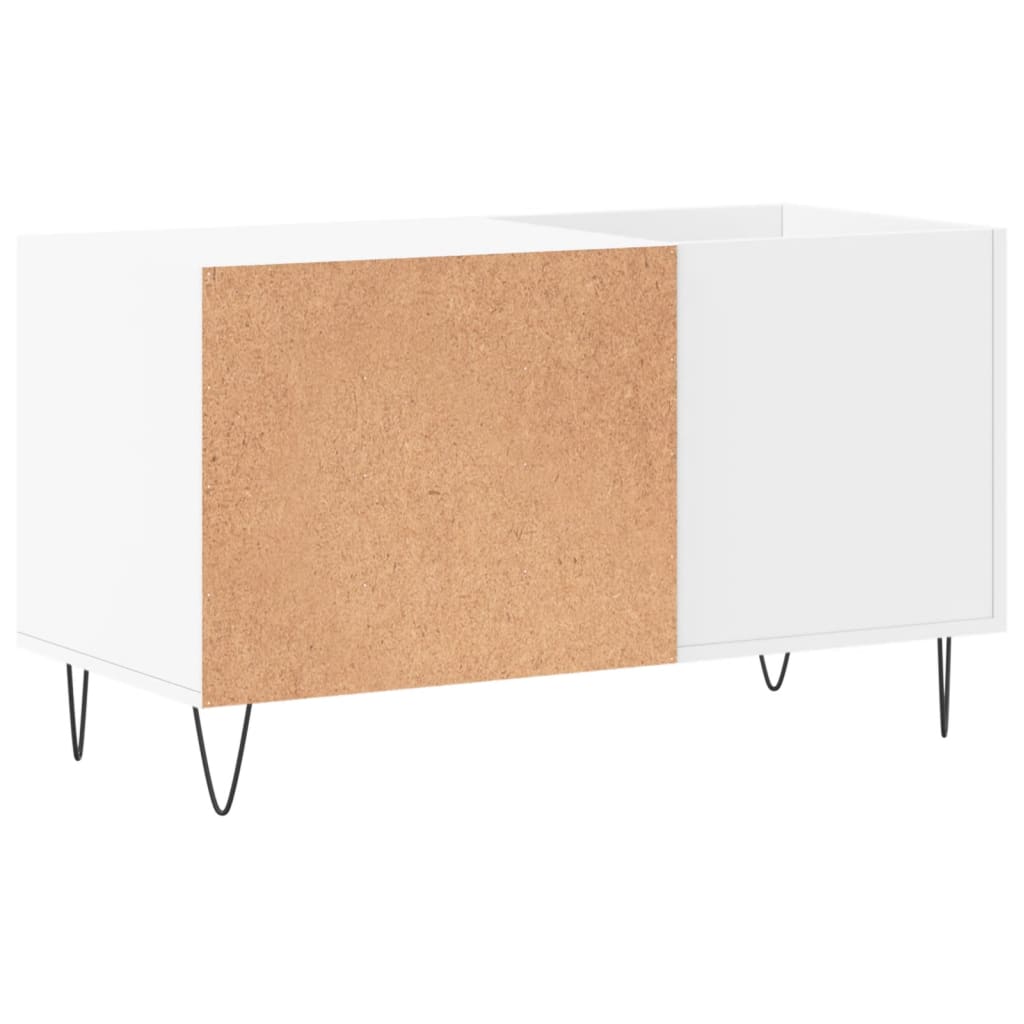 Record Cabinet White 85 x 38 x 48 cm Engineered Wood