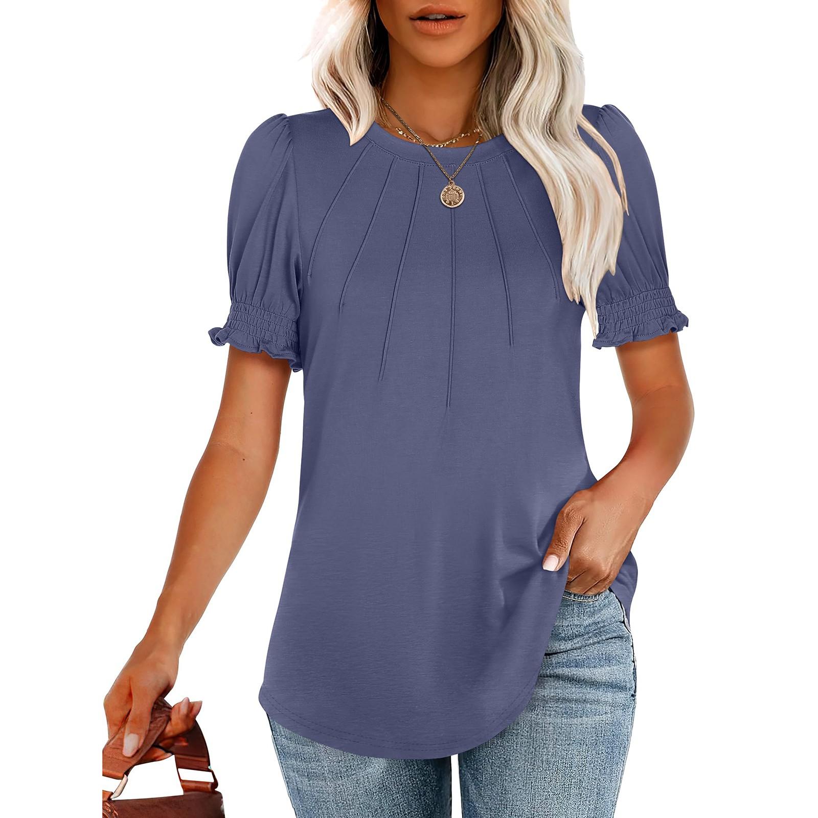 

Женские повседневные свободные рубашки модные топы футболки футболки M зелёный