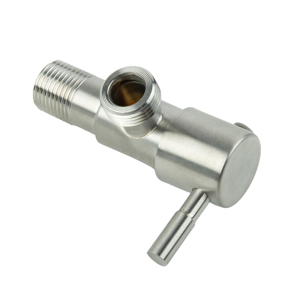 304 Stainless Steel Faucet Triangle Valve Replacement 1/2 Inch Thread Angle Filling Valves Parts Angle Triangle Valves For Basin