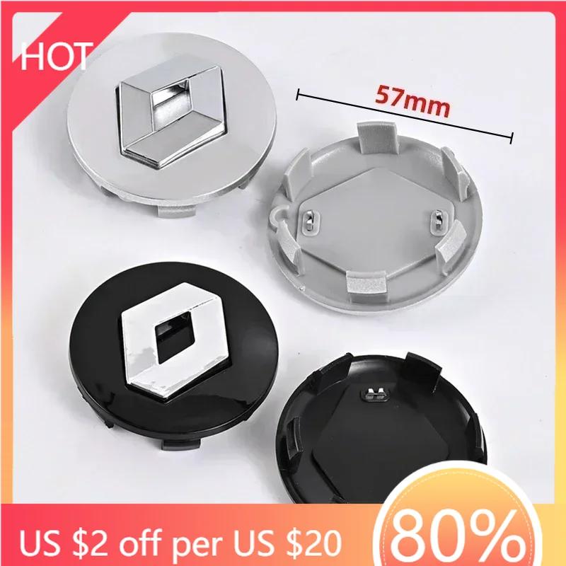 For Renault 2026 New Hub Caps For Renault Megane 2 3 Clio 4 Trafic Captur Emblems Kangoo 4PCS 57mm 60mm Car Tire Center Hub Cap