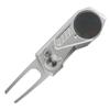 Switchblade Golf Divot Reparasjonsverktøy Ballmarkør Aluminiumslegering Mini Golf Divot Verktøy Sammenleggbar Knapp Golf Green Gaffel