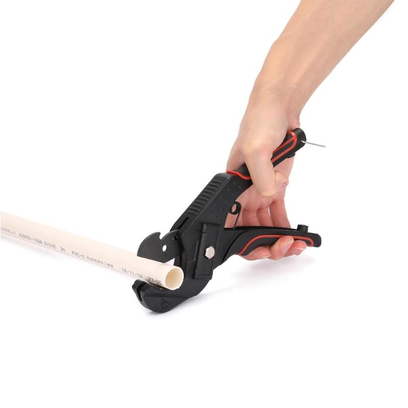 PVC Pipe Cutter Pipe Ratcheting Hose Cutter Scissor with Aluminum-Alloy Handle Interchangeable Blade Pipe Cutting Tool