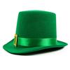 Irish Saint Patricks Day Shamrock Hat Funny National Day Hat Personality Carnivals Party Christmas Adult Flat Top Hat