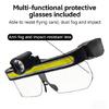 LED Headlamp Glasses With 2 Mode Lighting USB Chargeable Headlight Goggles Glasses For Night Sport And Activity