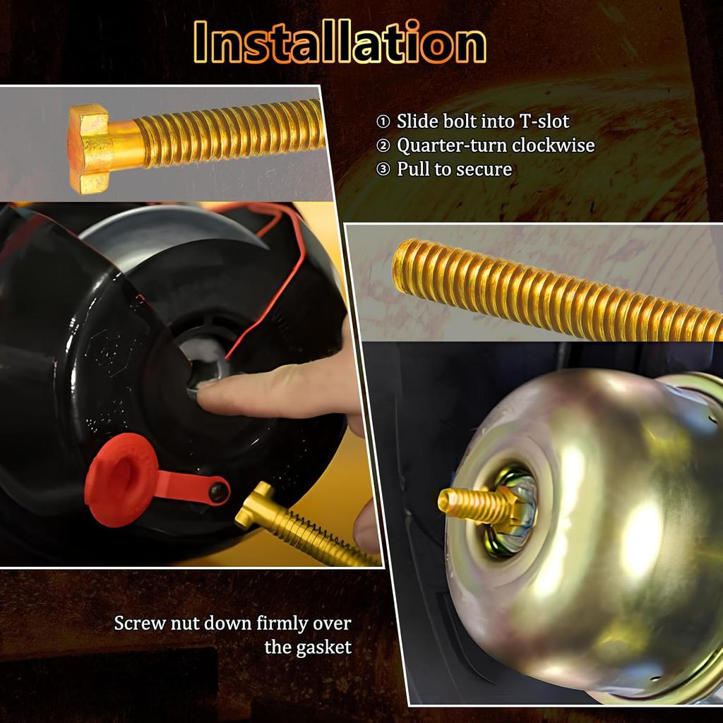 4Pcs Brake Cage Bolt Assembly - Fits For Semi Truck,Air Spring Brake Chamber Repair (Replaces Bendix 800921/TR800921)-1/2" Thread And 4-13/16"Length