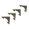 12 buc Cutie Lemn Cutie Cadou Bijuterii Protecții Decorative de Colț Bronz Acoperire Margine Protecție S