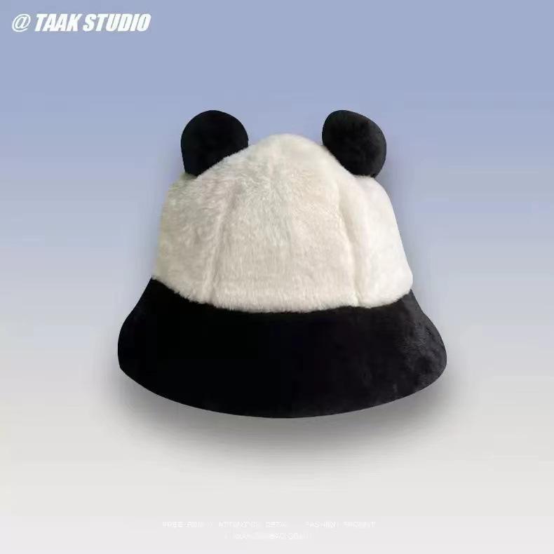 

Мягкая защитная шапка-шарф, интегрированный комплект из трех предметов, симпатичная шапка-кошка, женская, осенне-зимняя, теплая, универсальная, для студентов M（56-58cm）