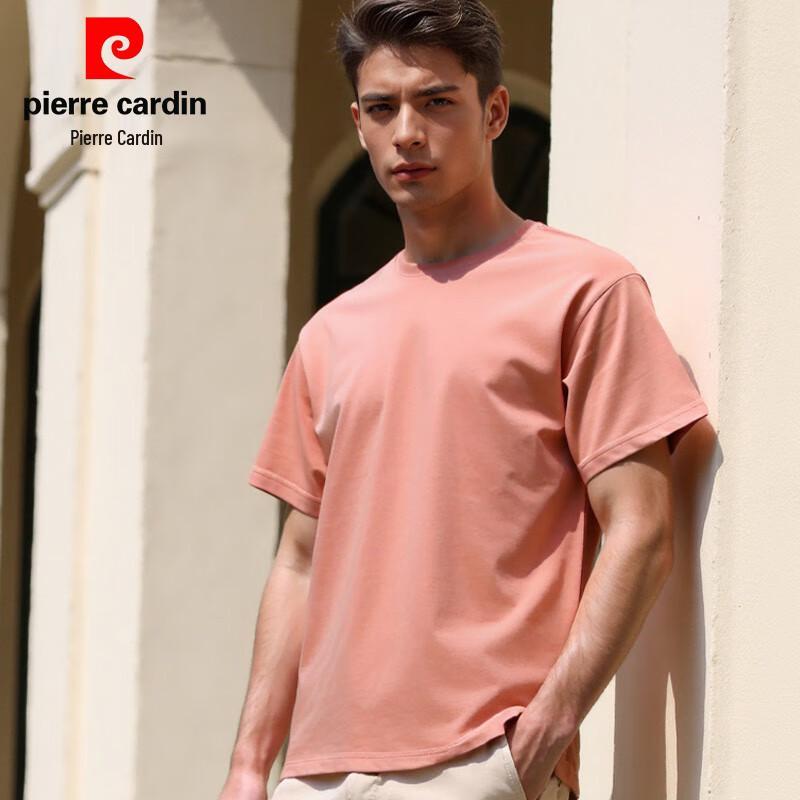 Pierre Cardin Men's 100% Cotton Solid Crew Neck Short Sleeve T-Shirt