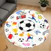1PC Soccer Love Round Chair Mat Area Rug - Non-Slip, Floor Mat for Office, Bedroom, and Indoor Decor -Gift D1127282